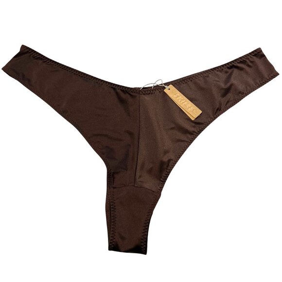 SKIMS Stretch Satin Cheeky Brief Cocoa 3X - Picture 1 of 8